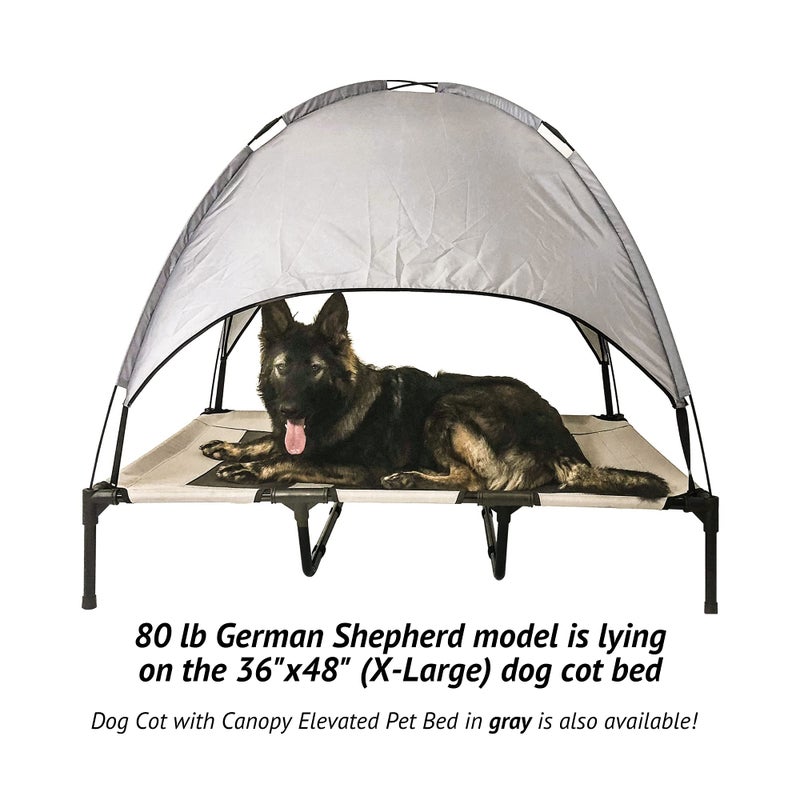 Midlee Salmon Dog Cot with Canopy (30" x 36") - Image 5